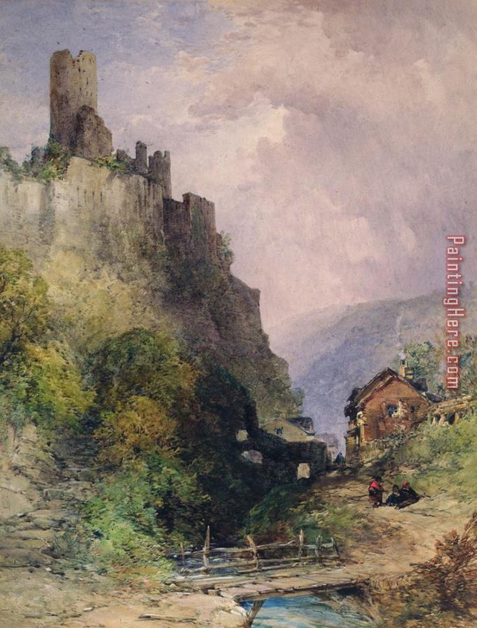 William Callow The Castle of Katz on the Rhine
